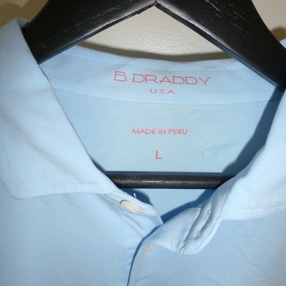 New B. Draddy Light Blue Polo Shirt - Picture 3 of 6